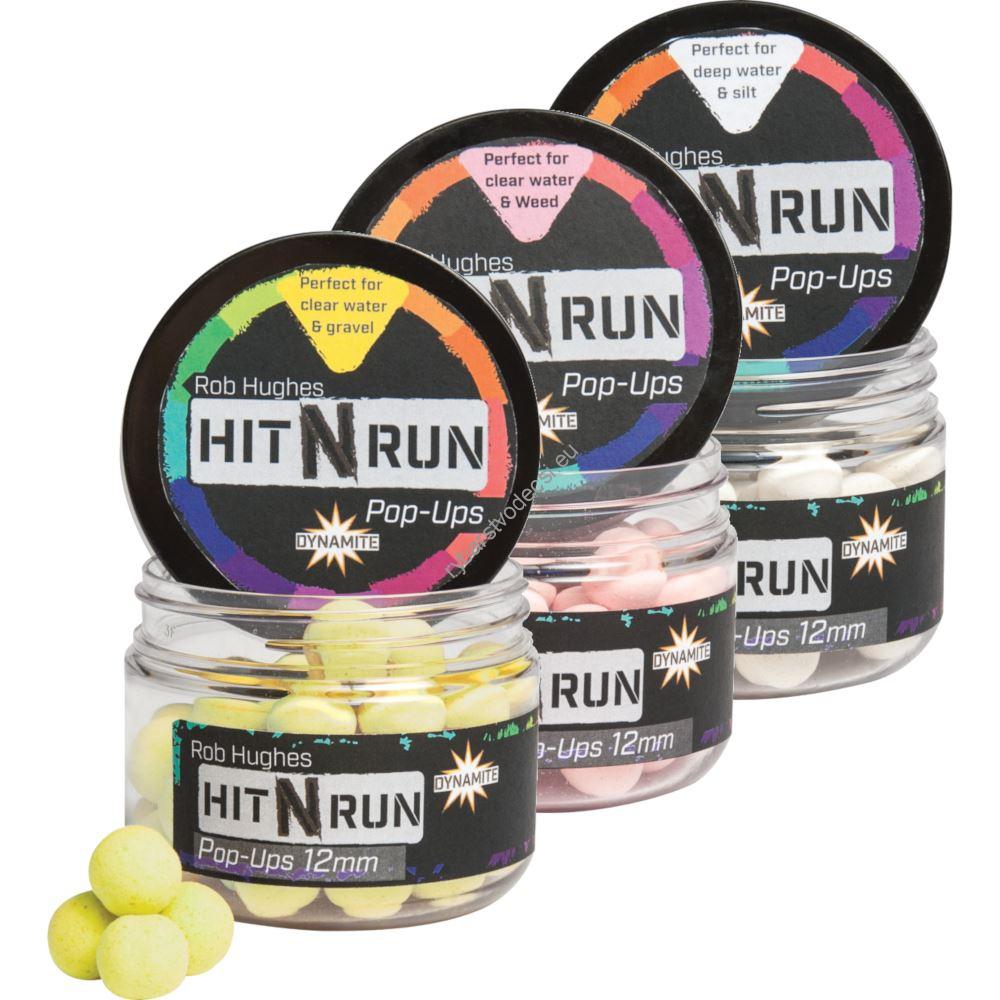 DYNAMITE BAITS Hit N Run Boilies Pop Up Bright  15mm