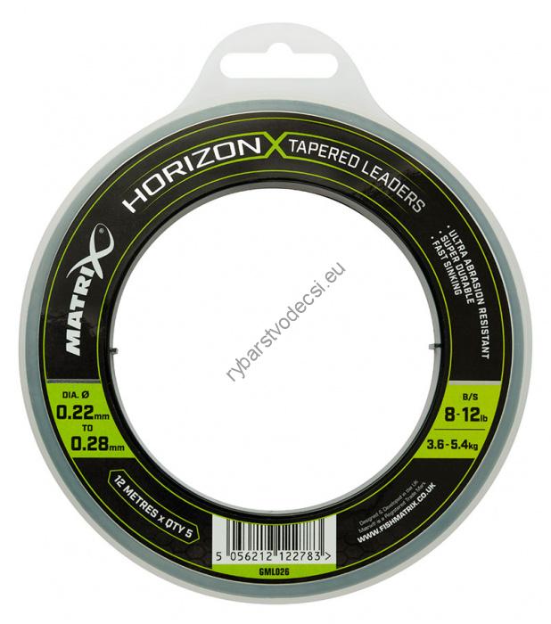 FOX  MATRIX HORIZON X TAPERED SHOCK LEADER 12M