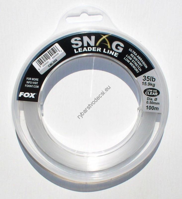 FOX SNAG LEADER LINE CLEAR 0,45MM/25lbs/11,4kg - 100M