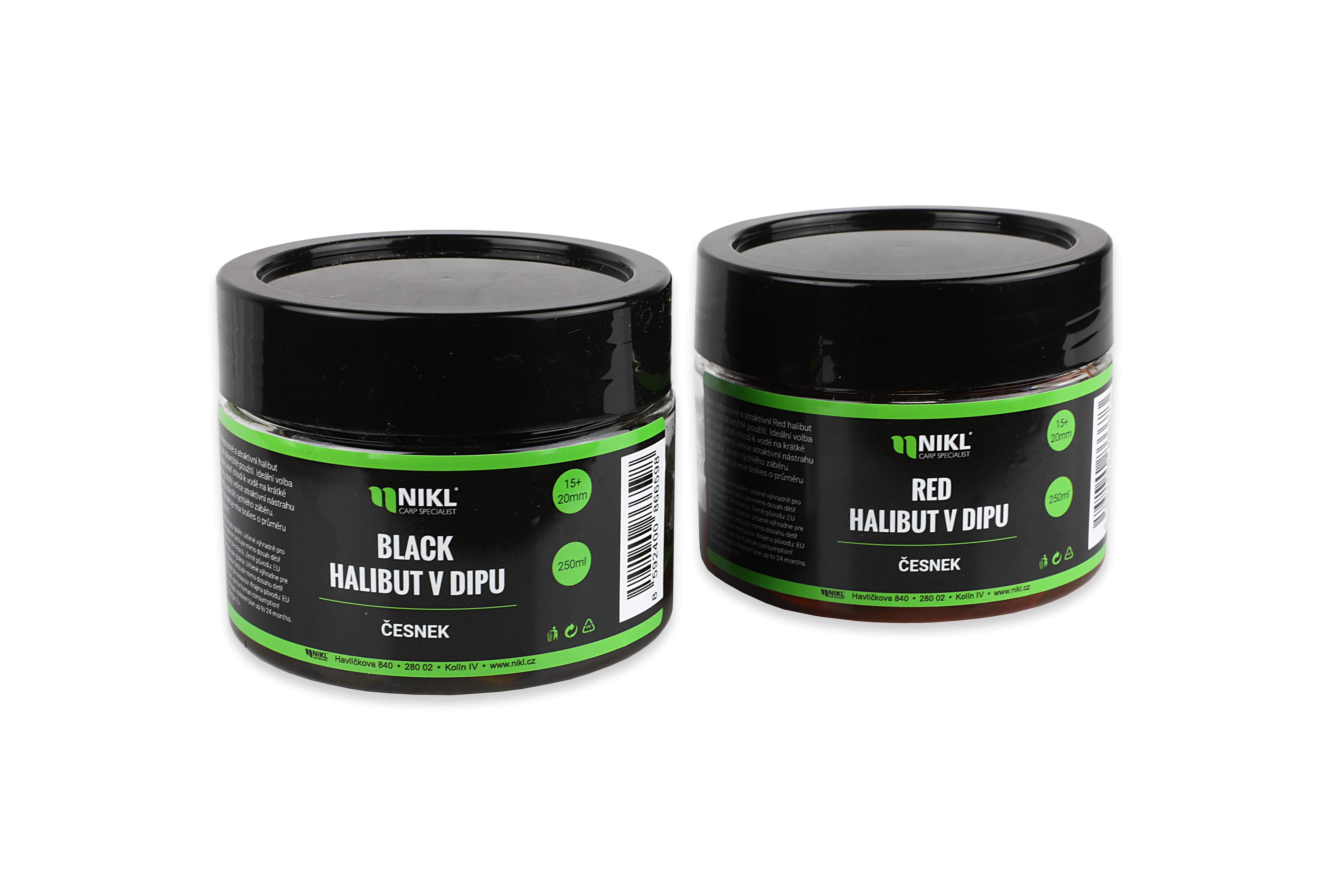 Nikl Red halibut pelety v dipu  15+20mm / 250g