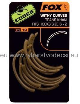 Fox Rovnátka Edges Withy Curve Adaptor Trans Khaki Hook Size 6 - 2 10 ks