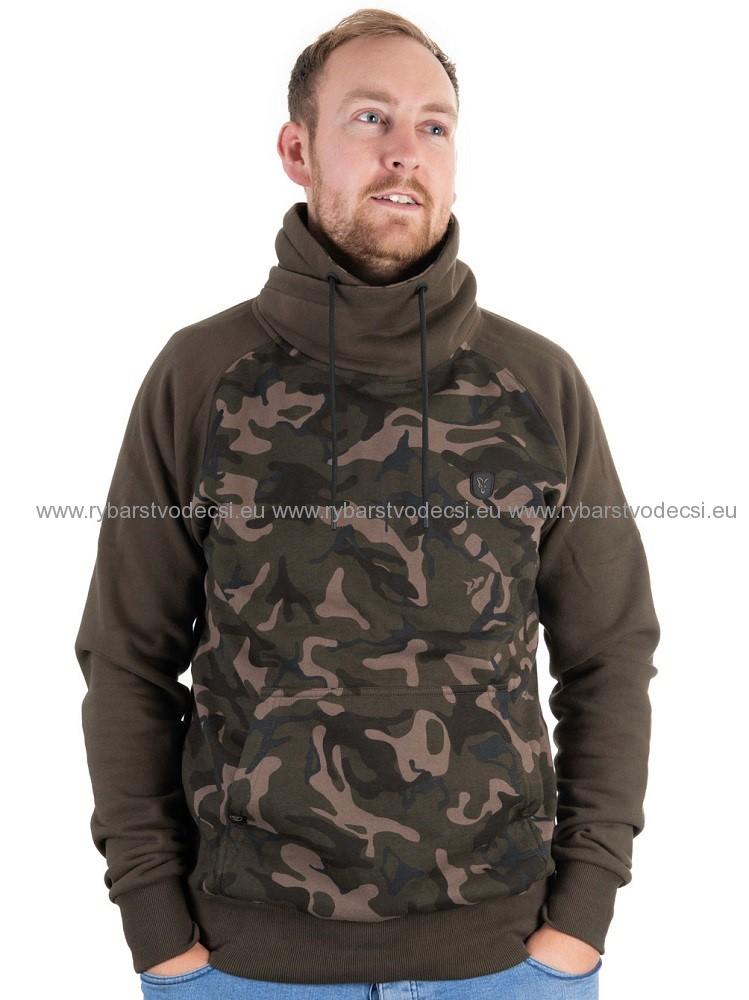 Fox Mikina Khaki Camo High Neck
