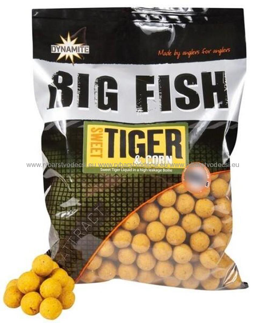 Boilies DYNAMITE BAITS Big Fish Sweet Tiger & Corn 1,8kg