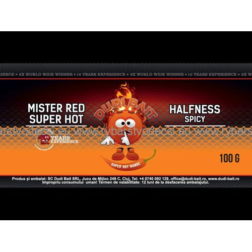 DUDI BAIT Mister Red Super Hot Halfness Spicy Fish 100g
