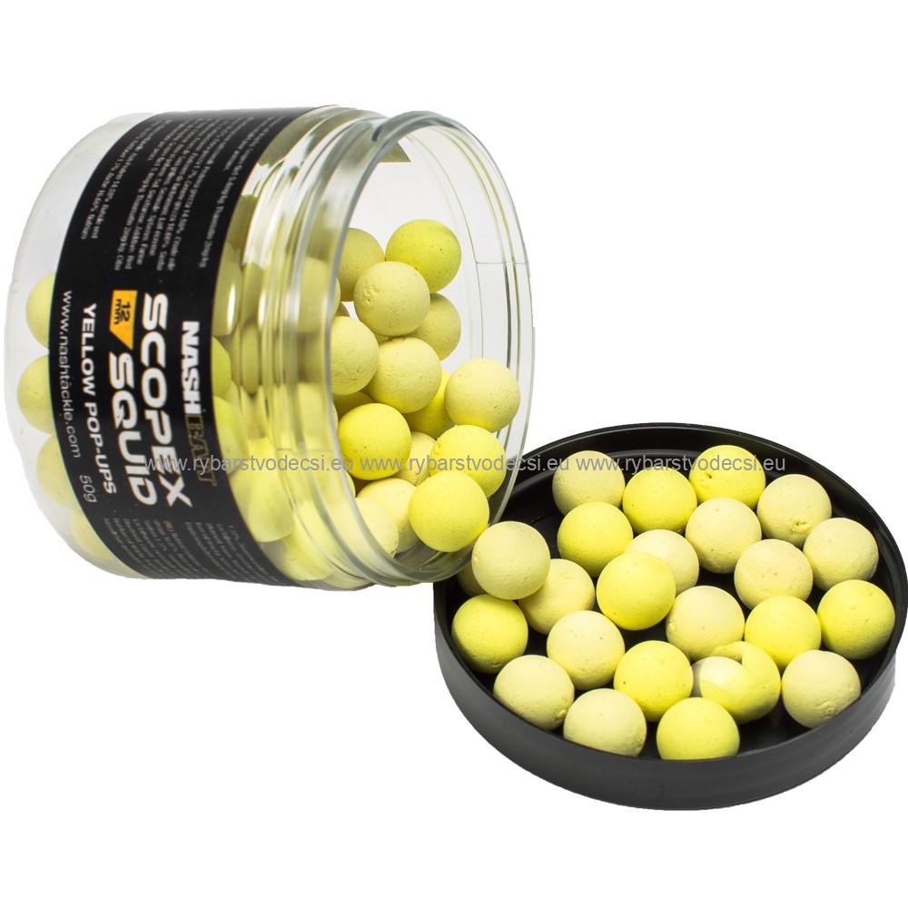 Nash Plávajúce Boilie Scopex Squid pop up 75 g yellow