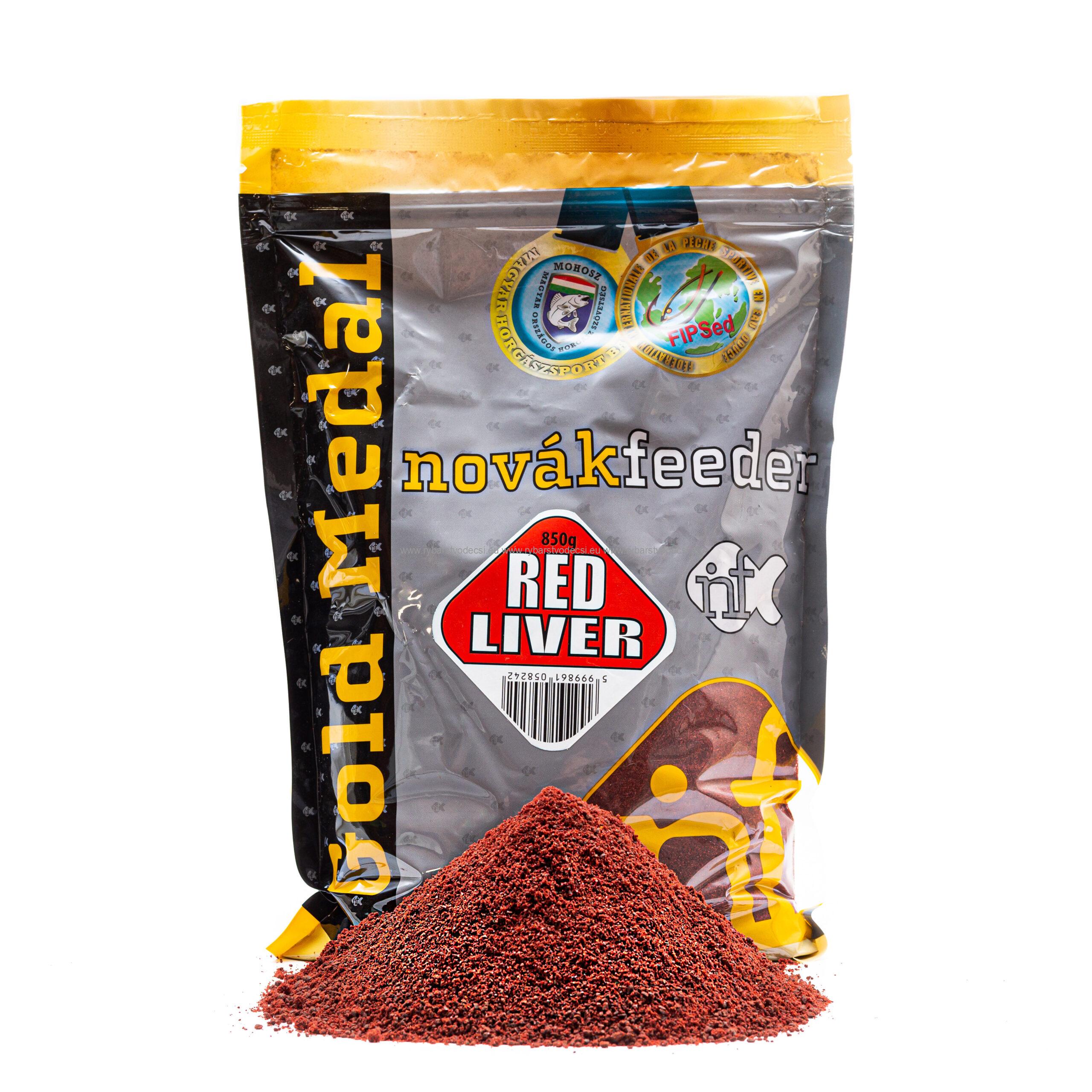 KRMIVO NOVÁK FEEDER GOLD MEDAL RED LIVER 850G