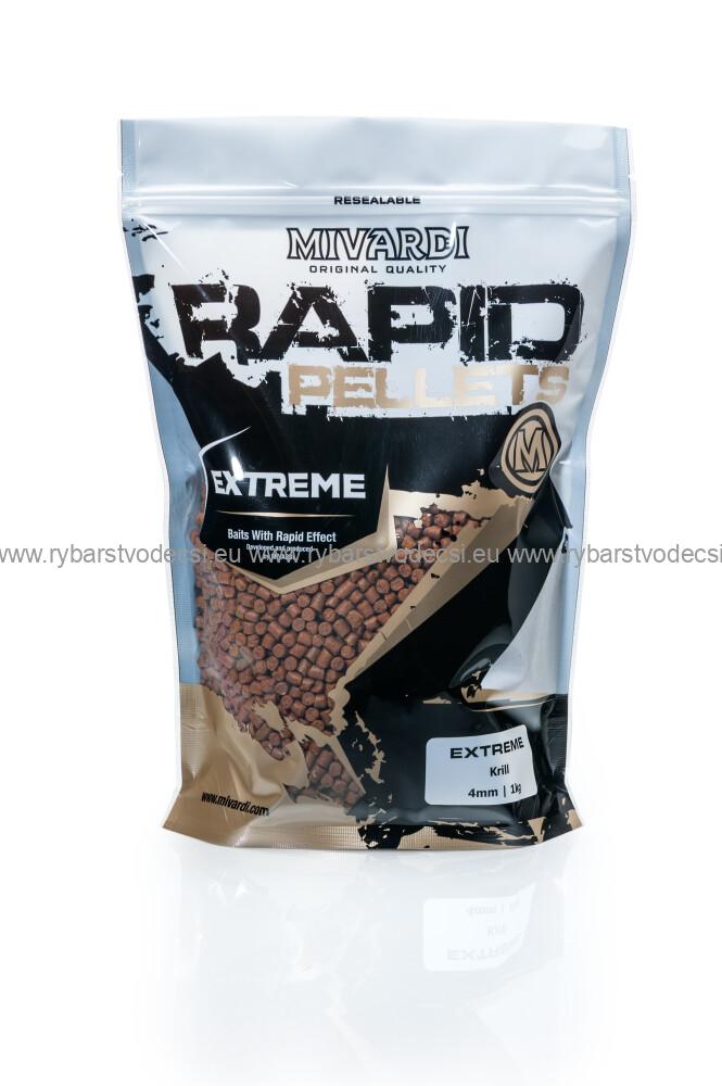 Mivardi Rapid pelety Extreme - Krill (1kg | 4mm/16mm/20mm)