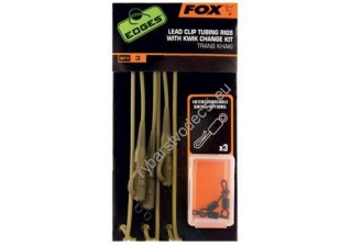 Fox edges hotové montáže kwik chang lead clip tubing rigs 3ks