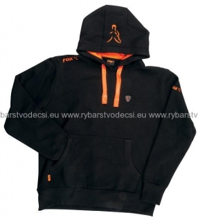 FOX Mikina BLACK/ORANGE HOODY M