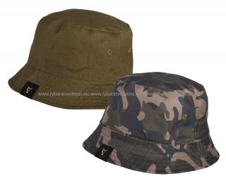 Obojstranný klobúk FOX Khaki/ Camo Reversible Bucket Hat