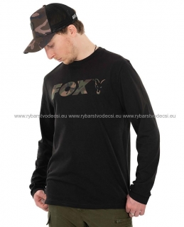 Fox Tričko Long Sleeve Black Camo T Shirt