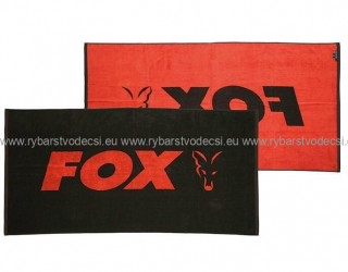 FOX OSUŠKA BEACH TOWEL BLACK/ ORANGE