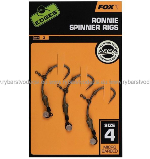 Fox Montáž Ronnie Spinner Rigs 3 ks - Háčik veľ.4